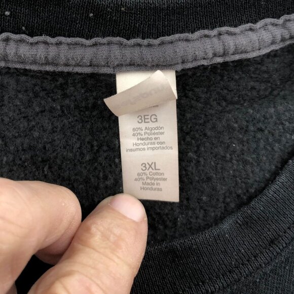 Fruit Of The Loom Men Sweatshirt Size Crewneck Long Sleeve Pullover Black Casual - Picture 4 of 13